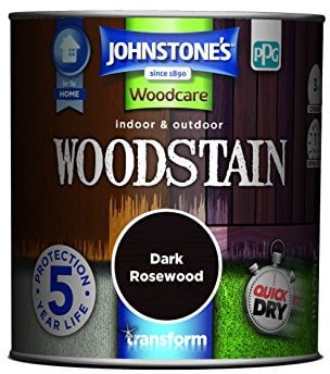 Johnstone's Woodcare Indoor and Outdoor Woodstain - Dark Rosewood 250ml