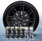 Sophisticauto Felgenfolie Set mit 6X Full Dip 400ml Grau (Gun Metal) glänzend