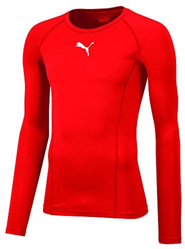 Puma Men's Liga Baselayer Tee Long Sleeve Functional Underwear, Red, Small, Manufacturer size(44/46)