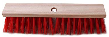 Straßenbesen Hofbesen ELASTON ROT mit Stielloch (10 Stück, 30 cm)
