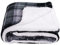 SOCHOW Sherpa Plaid Fleece Throw Blanket, Double-Sided Super Soft Luxurious Bedding Blanket 127cm×150cm, Grey