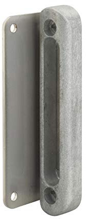 THIRARD - Gâche à Visser pour Serrure en Applique pour Portail - Aluminium - Serrure Acier Inoxydable - Boîtier Aluminium - Pêne Dormant Réglable - Réversible - Mécanisme à 1 Tour - Gris