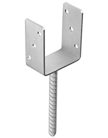Galvanised Concrete inU Shape Post Support Heavy Duty for 75mm / 3 Inch Posts