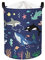 Clastyle 45L Blau Ozean Tier Hai Kinder Wäschekorb für Schlafzimmer Faltbar Rund Qualle Schildkröte Aufbewahrungskorb für Kleidung Spielzeug, 36x45 cm