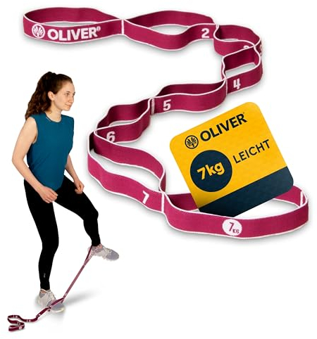 Oliver Tex-O Maxiband Resistance Bänder mit Schlaufen (Magenta, leicht)