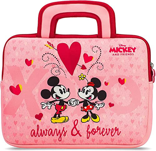 Pebble Gear Disney Always & Forever Kindertasche 8 Zoll - Tragetasche mit Mickey & Minnie Mouse, geeignet für Kinder-Tablets, Nintendo Switch, Platz für Spielzeug & Zubehör, Maße 26.5X 20x 2cm