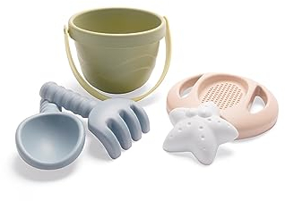 Dantoy - Tiny-Serie 5-teiliges Eimer-Set - Sandspielspaß aus umweltfreundlichem Biokunststoff - ab 10 Monaten