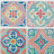 Ceramic Morrocan Geometric Tile Drink Coasters Set of 4 Cork Backed Table Mats
