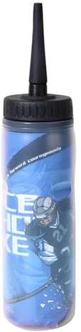 HiCOZZIE Bouteille d'eau de hockey sur glace portable de 650 ml, bouteille de football classique à pointe étendue, embout buccal