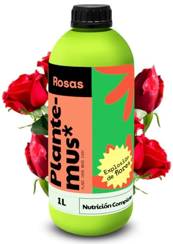 PLANTEMUS Abono Rosales. Fertilizante Líquido de Rápida Absorción con Nutrientes esenciales para una Floración Vistosa y Abundante, 1 L