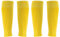 XSCQ 2/4/12 Pairs Pro Soccer Leg Sleeves Socks, Scrunch Leg Sleeve, Compression for Calf (One size for kids,Yellow-2Pairs)