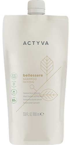 Actyva Bellessere Shampoo, Körper- und Haardusche mit samtiger Wirkung mit Argan- und Leinen-Ölen, 1000 ml