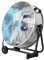 HOMFME 24 Inch High Velocity Floor Fan, Industrial Cooling Fans with 3 Speeds, 360° Adjustable Tilt, Wheels, Handle, Metal Drum Fans Standing Fan Air Circulator for Home Gym Garage Warehouse (Silver)