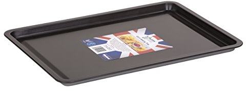 Wham Non-Stick Baking Tray, Silver, silber/graphit, Steel, White, 32 x 23 x 1,5 cm