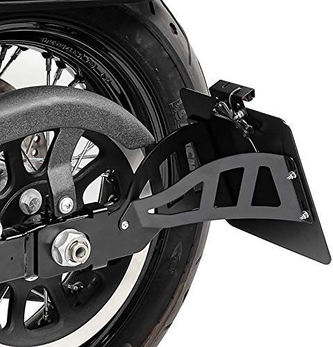 Seitlicher Kennzeichenhalter Kompatibel mit Yamaha XVS 650 Drag Star 96-03 Craftride schwarz