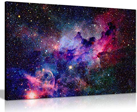 Panther Prints 5060694365064 Druck auf Leinwand, Galaxy Stars Cosmic Space, 46x31 cm (18x12in)