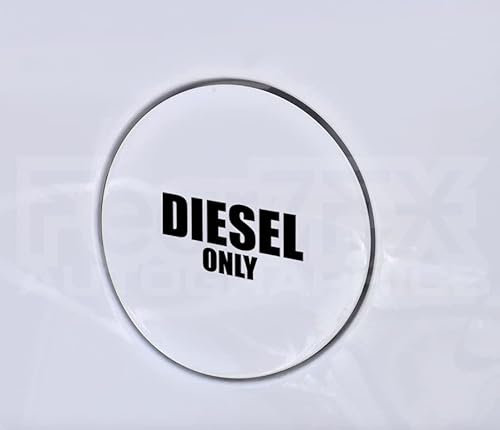 2X Diesel Only Safety Awareness Sign Stickers, Vinyl Decal Sticker for Car Van Fuel Cap Cover, 75mm Each