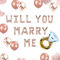 JeVenis Rose Gold Willst du mich heiraten Luftballons Heirate mich Luftballons Heiratsantrag Ideen Hochzeitsantrag Dekorationen Dekor