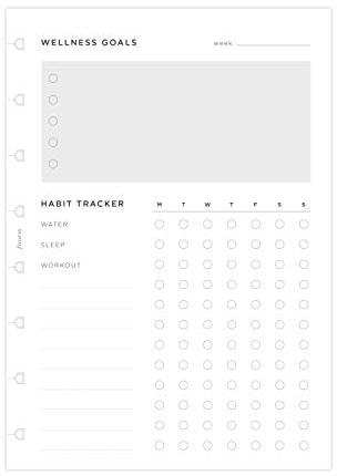Filofax Notebook A5 Wellness Tracker 152033