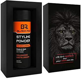 black red Hair Texturising Styling Powder, 20 gr: Get Invisible Texture and Volume for a Natural Matte Look