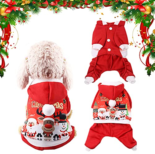 Weihnachten Haustier Kleidung, Hundewelpen Kleidung Weihnachten, Hunde Weihnachts kostüm, Hunde Weihnachts kostüm, Hund Katze Hoodie Weihnachts, für Kleine Hunde Haustier Hundewelpen