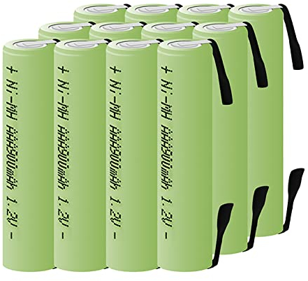 CITYORK 12 Counts Rechargeable Batteries AAA 900mAh High Capacity Performance 1.2V NiMH, Designed for battery packs - Flat Top with Tabs