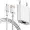 Chargeur pour IPhone 8, 6, 6S, 7, 7 Plus, 10, XR, XS, SE, IPod Touch 5G, Max Adaptateur Telephone Connecteur avec 2M Câble USB Prise 5V1A (Blanc)