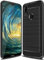 LFstore-IT COVER CARBON LOOK compatibile con HUAWEI P20 LITE - CUSTODIA SILICONE NERO