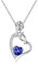 Herz Kette Geburtsstein Schmuck Damen, Silber 925 Halskette mit Tansanit Kristall Dezember Geburtsstein Anhänger Herzkette Muttertag Weihnachten Geburtstag Geschenke für Mädchen Frauen Freundin Mama