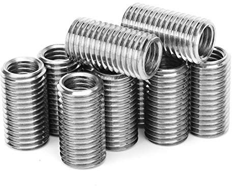 Fafeicy 10 Stück Reduziermutter, Gewindeeinsatz mit geschlitzte Design, Reparaturmutter, Gewindeschlitz, M12-Buchse und M16-Schraubbuchse, Nietmuttern, für Luftfahrt, elektronische Kommunikation