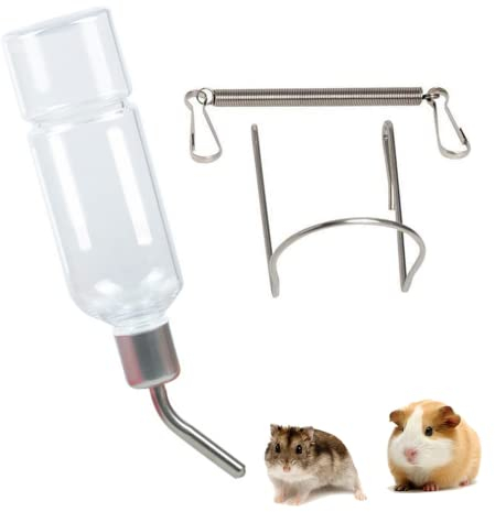 FZLANQ 1 PCS Rabbit Water Bottle Portable Guinea pig water bottle Water Bottle Feeder Hamster water bottle Hanging Water Drinking Feeder Dispenser for Guinea Pig, Rabbit, Chinchilla, Bird, Cat