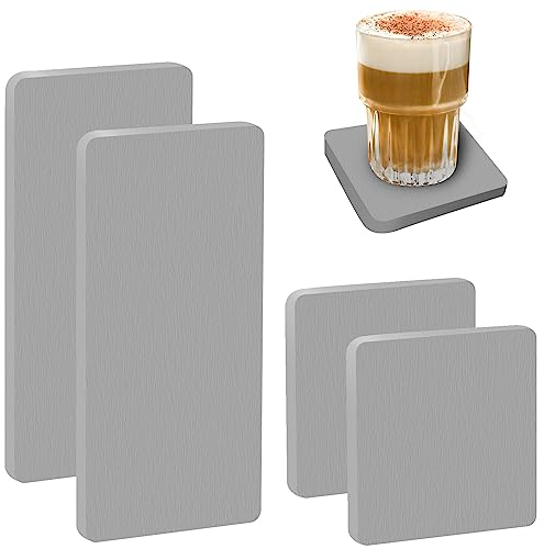 4 pièces sous-Verres en diatomite Absorbant l'eau pour l'évier, Porte-Savon en Terre de diatomée utilisé pour Les savons à Main, Les Tasses, Les Plantes (2 carrés + 2 Rectangles)