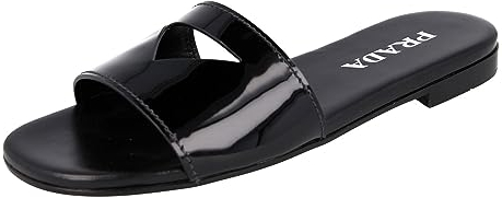 Prada Damen Schwarz Leder Sandalen 1XX497 069 F0002 36 EU