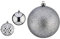 Krist+ Weihnachtskugeln Ø 8 cm 3 Stück Silber PVC