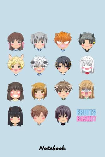 Fruits Basket Notebook: 120 Pages 6x9, Blank Lined Notebook, Journal, Diary, Note Pad, Writing Notes, For Students, Work or Personal Use
