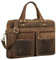 ROYALZ Laptoptasche braun Leder Herren und Damen Umhängetasche Ledertasche 'San Francisco' Notebooktasche 14 zoll Aktentasche Business Messenger Bag Vintage