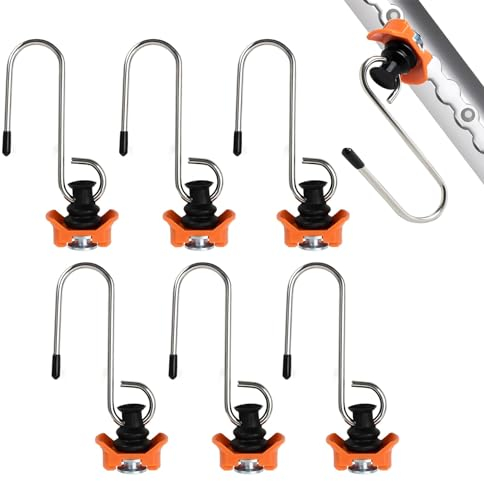 JurciCat 6 Piezas Ganchos para Rieles De Aerolíneas Airline Rail Fitting para Suspensión para Furgonetas Autocaravanas Camiones