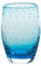 Zafferano Bolicante Lot de 6 verres fabriqués à la main selon la tradition ancienne - Aspect bulles d'air - Aigue-marine