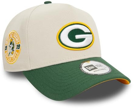 New Era Green Bay Packers Basecap American Football Kappe Verstellbar Teamlogo Two Tone Trucker beige grün - One-Size