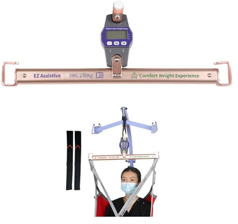 EZ Assistive Patient Hoist Weighing Scale, Digital Lift Sling Scale for Disabled or Bedbound Users, Bariatric Patient Weight Scale, Safe Working Load 230kg