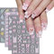 Mrltau 4 Blatt 5D Nagelaufkleber Selbstklebend, Nail Art Sticker Dekoration Nageldesign Zubehör, Nagelsticker Blumen, Nagelsticker Kinder, Fingernägel Aufkleber
