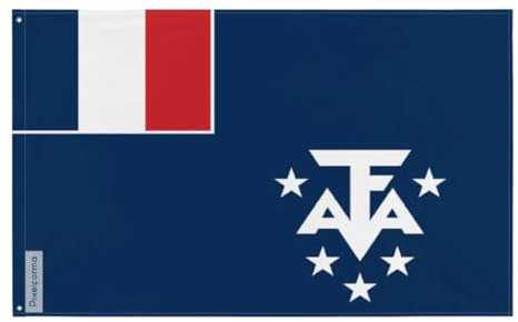 Drapeau Antarctique françaises officiel Plusieurs Tailles en Polyester 96x144cm 2. 2 œillets à gauche
