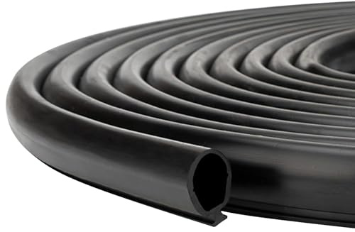 Inscrip Wohnmobil Sekundär Schiebedichtung, Wohnmobil-Gummidichtung, Universal Autotür Türdichtung Gummidichtung, Ersatz für Wohnmobil, Anhänger, Slideout-System, #018-338-BLK, Schwarz (20M)