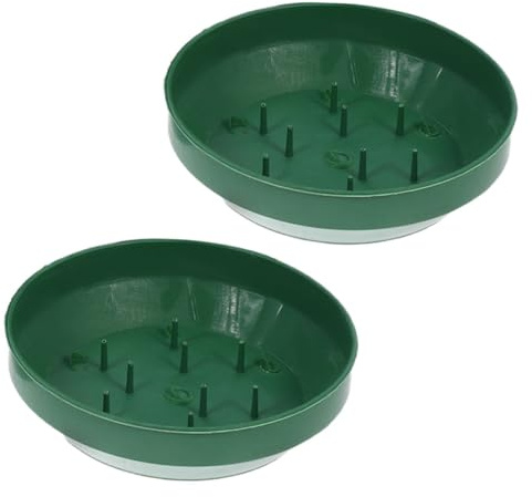 STOBOK Floral Foam Trays for Flower Arrangement 2pcs Sturdy Plastic Flower Mud Fixing Tray Holder for Weddings Parties Home Decor