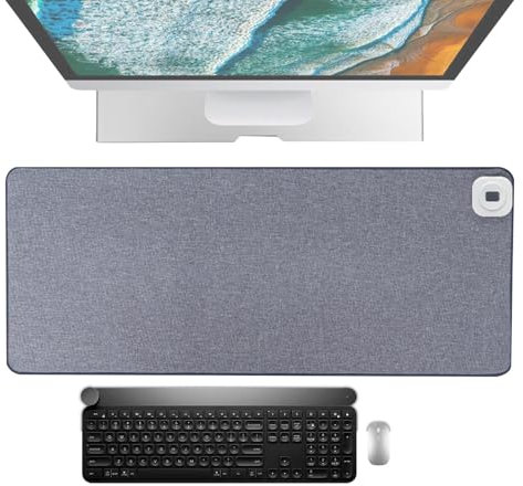 Desk Heating Pad - Adjustable Temperature Heating Table Mat - USB Warm Desk Pad Hand Warmer Smart Digital Display Extended Edition Gameplay Table Mat for Bedroom