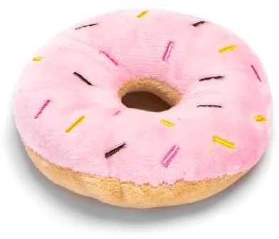 Nobleza - Plüsch-Hundespielzeug Donut - Kuscheliges Spielzeug für Hunde, Farbe:Pink, Größe:OneSize