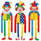 3pcs Clown Deko Karneval,Clown Banner Karneval,Clown Deko Hängend,Clown Luftschlangen Karneval Girlande Deko für Karneval,Fasnacht, Zirkus Deko,Fasching und Kinderpartys