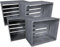 Lermowood Holzkisten Reg 4er Set 50 x 40 x 30cm Grau | Dekokisten aus Holz Massive Holzkiste Regalkiste Weinkiste