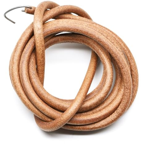Nähmaschinenriemen, Nähmaschinengurt, runder Transmissionsriemen aus Leder, Länge 183 mm, mit 1 Haken für fußbetriebene Nähmaschinen, universell kompatibel mit Vintage Nähmaschinen, Durchmesser 6 mm