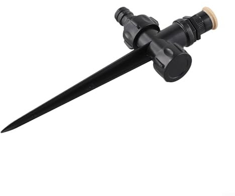 Grüner und schwarzer Sprinkler, breite Abdeckung, einfache Installation für den Garten (schwarz)